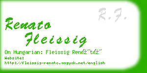 renato fleissig business card